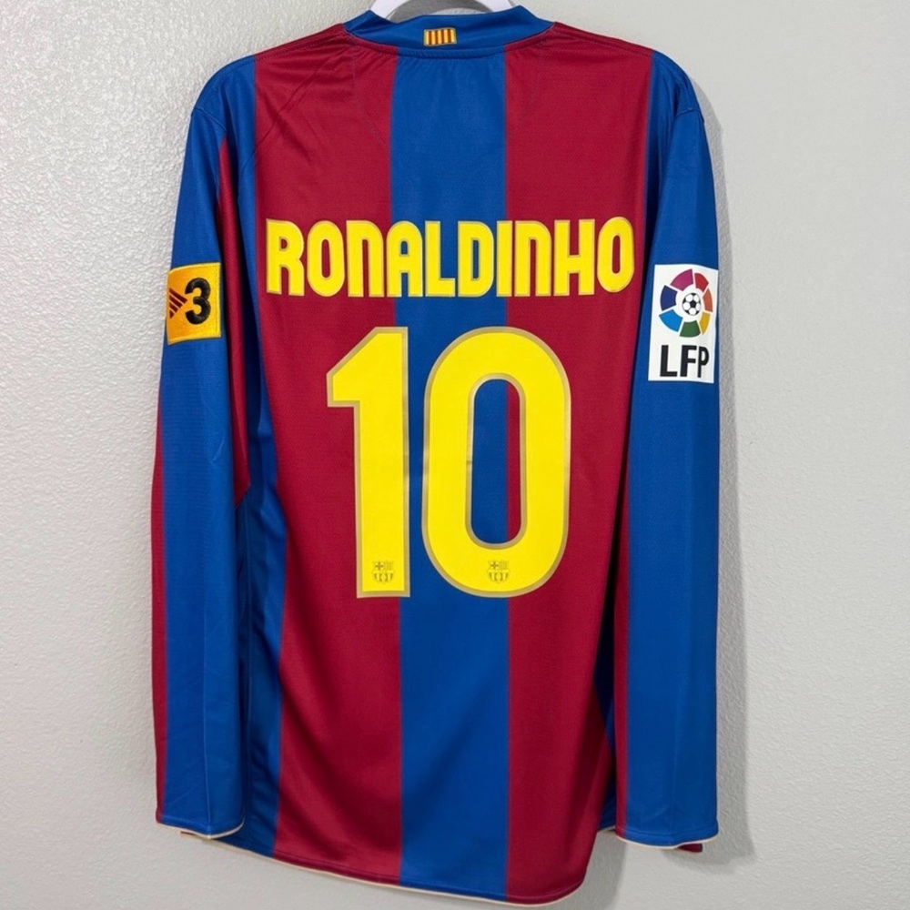 Ronaldo de Assis Moreira “Ronoladinho” 2007 Barcelona Nike Soccer Jersey sz 2XxL